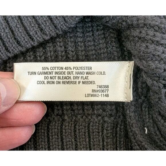 I Heart Ronson Sequin Zip Front Black Ribbed Cardigan Sweater Large New w/ Tags - Picture 11 of 11